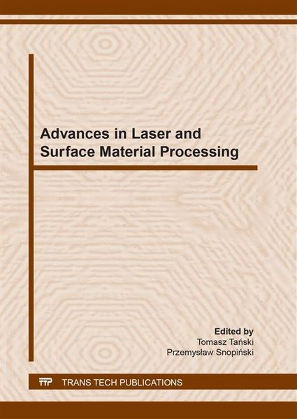 Produktbild: Advances in Laser and Surface Material Processing