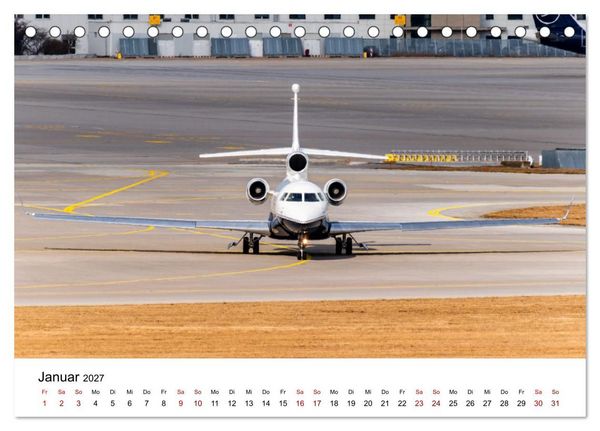 Produktbild: Die Welt der Privatjets (Tischkalender 2027 DIN A5 quer), CALVENDO Monatskalender