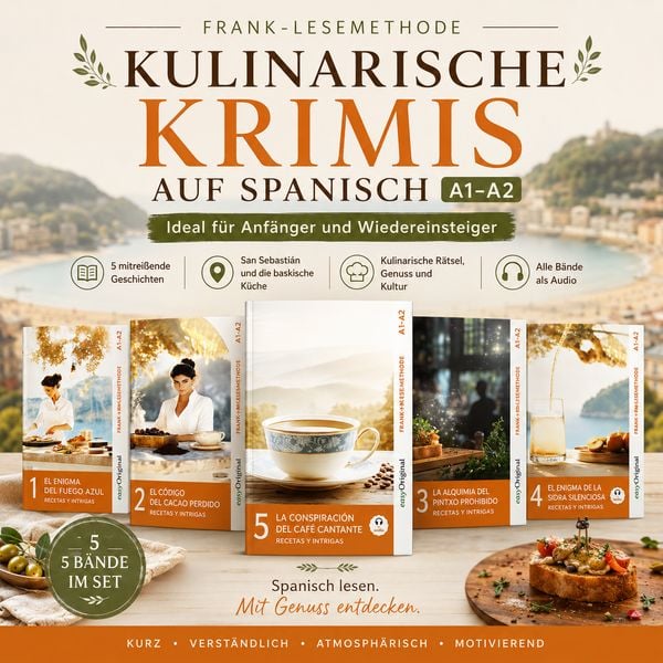 Produktbild: Recetas y Intrigas &ndash; Staffel 1 - 5 kulinarische Krimis auf Spanisch A1-A2 (+ Audio-Online)
