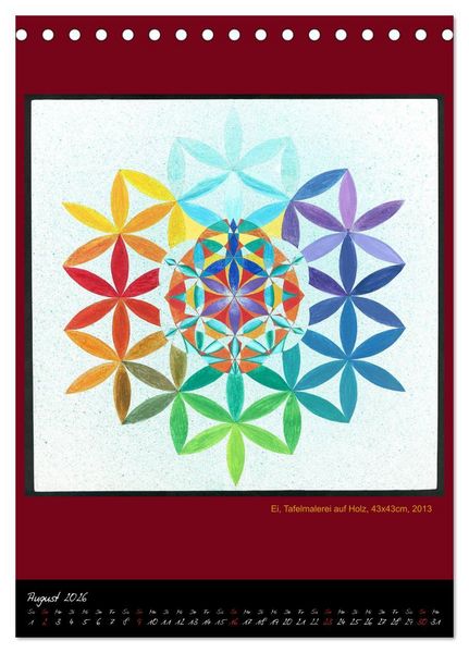 Produktbild: Die heilige Blume des Lebens - Mandalas von Istvan Seidel (Tischkalender 2026 DIN A5 hoch), CALVENDO Monatskalender