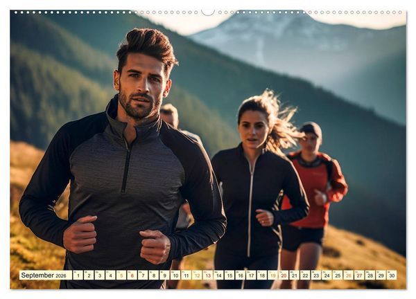 Produktbild: Joggen, gesund laufen (hochwertiger Premium Wandkalender 2026 DIN A2 quer), Kunstdruck in Hochglanz