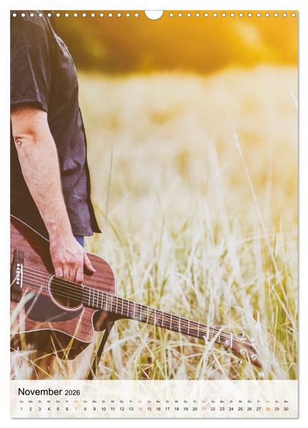 Produktbild: Gitarren Liebe (Wandkalender 2026 DIN A3 hoch), CALVENDO Monatskalender