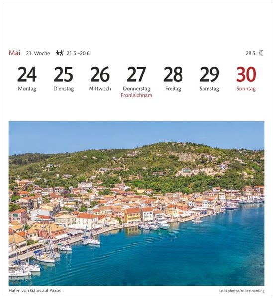 Produktbild: Griechische Inseln Sehnsuchtskalender 2027 - Wochenkalender mit 53 Postkarten