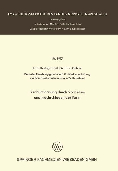 Produktbild: Blechumformung durch Vorziehen und Nachschlagen der Form