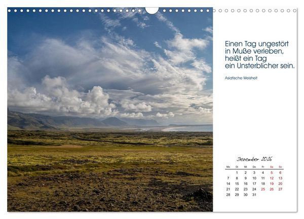 Produktbild: Insel der Elemente &ndash; Island in Bildern und Gedanken (Wandkalender 2026 DIN A3 quer), CALVENDO Monatskalender