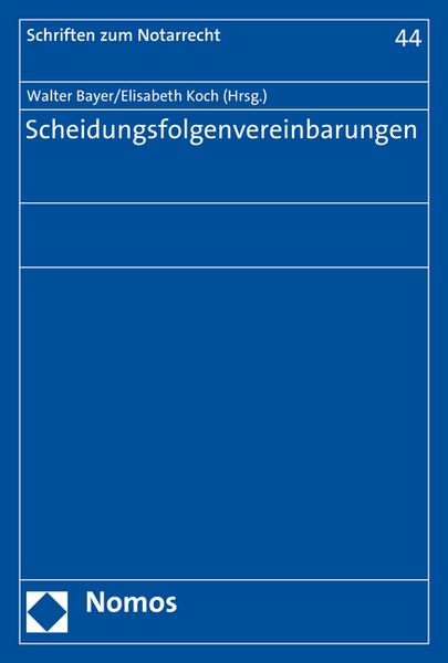 Produktbild: Scheidungsfolgenvereinbarungen