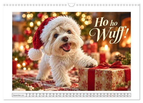 Produktbild: Zum Gl&uuml;ck gibt&rsquo;s Hunde (Wandkalender 2027 DIN A3 quer), CALVENDO Monatskalender