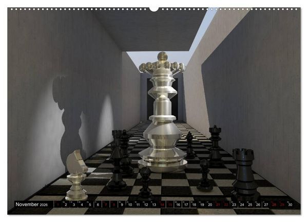 Produktbild: SCHACH - Spiel der K&ouml;nige (Wandkalender 2026 DIN A2 quer), CALVENDO Monatskalender