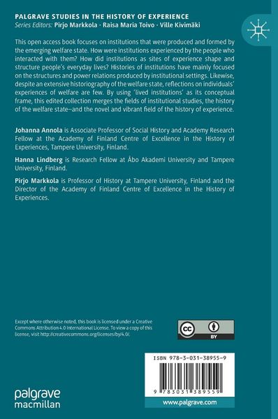 Produktbild: Lived Institutions as History of Experience