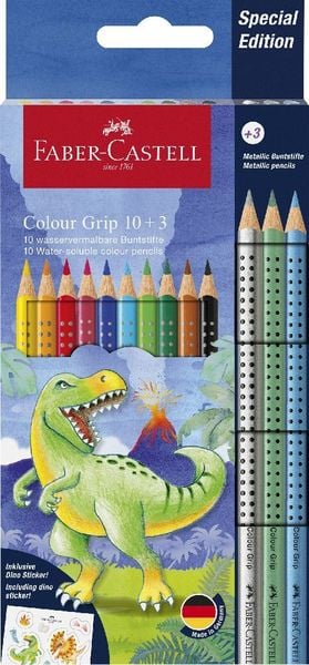 Buntstift Colour Grip Dino 10+3