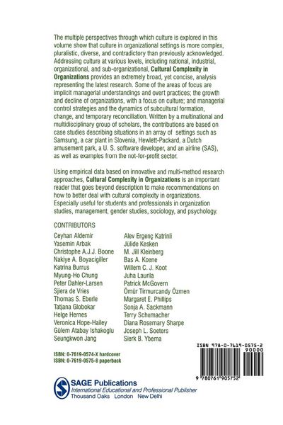 Produktbild: Cultural Complexity in Organizations