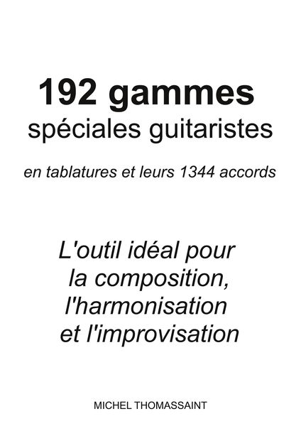 Produktbild: 192 gammes sp&eacute;ciales guitaristes