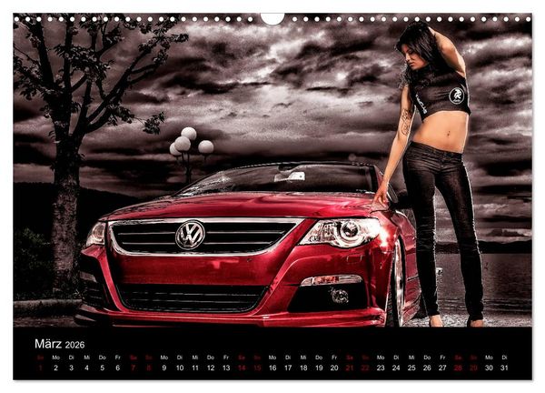 Produktbild: Cars and Girls (Wandkalender 2026 DIN A3 quer), CALVENDO Monatskalender