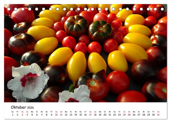 Produktbild: Tomaten Satt (Tischkalender 2026 DIN A5 quer), CALVENDO Monatskalender