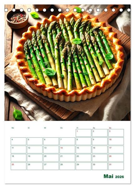 Produktbild: Spargelgl&uuml;ck &ndash; von der Ernte bis zum Genuss (Tischkalender 2026 DIN A5 hoch), CALVENDO Monatskalender