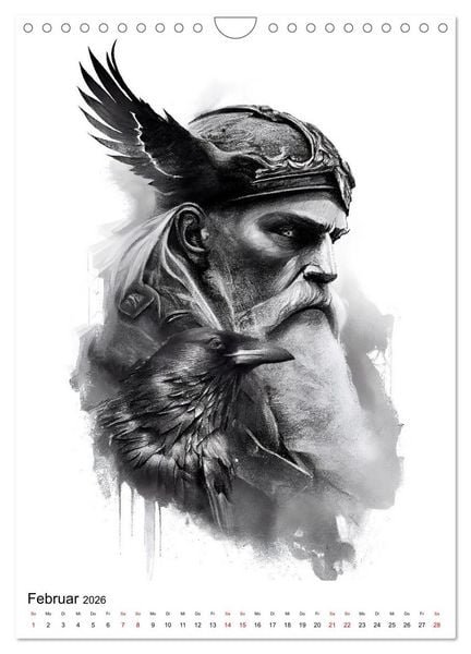 Produktbild: Welt und Mythologie der Wikinger (Wandkalender 2026 DIN A4 hoch), CALVENDO Monatskalender