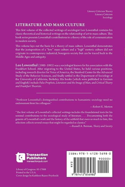 Produktbild: Literature and Mass Culture