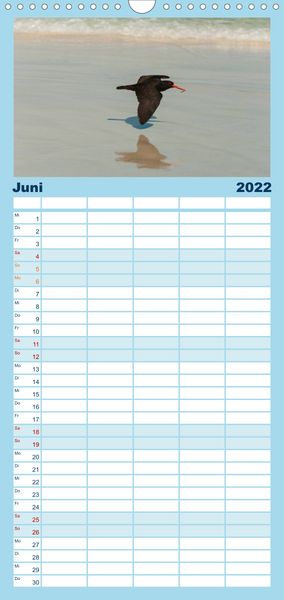 Produktbild: Familienplaner V&ouml;gel von "Down Under" Australien (Wandkalender 2022 , 21 cm x 45 cm, hoch)