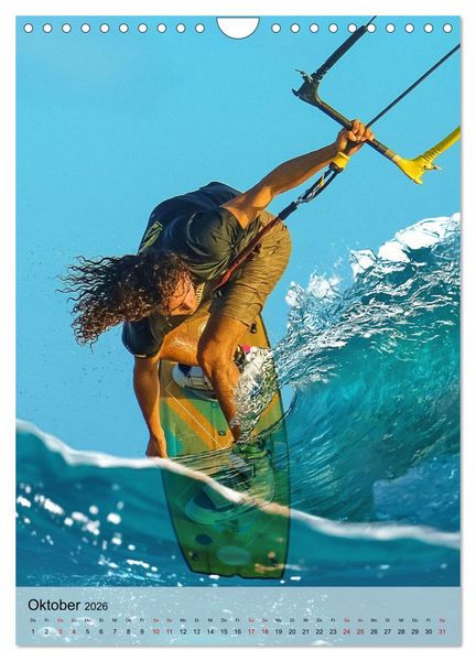Produktbild: Kitesurfen - Fun pur (Wandkalender 2026 DIN A4 hoch), CALVENDO Monatskalender