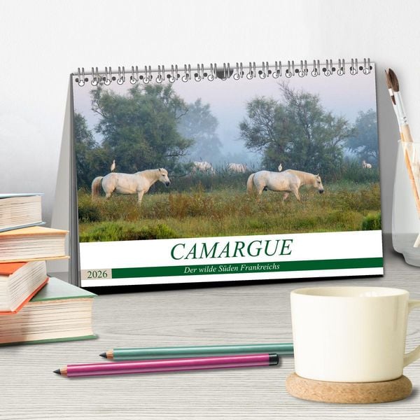 Produktbild: Camargue - Der wilde S&uuml;den Frankreichs (Tischkalender 2026 DIN A5 quer), CALVENDO Monatskalender