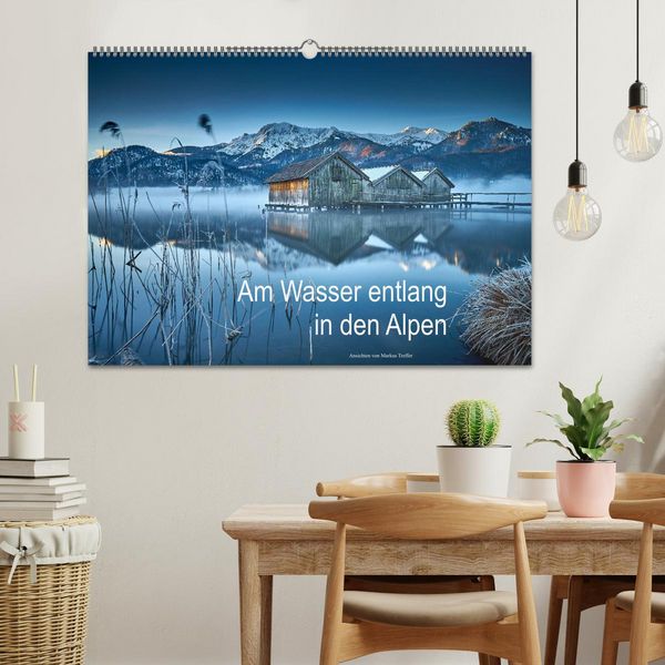 Produktbild: Am Wasser entlang in den Alpen (Wandkalender 2026 DIN A2 quer), CALVENDO Monatskalender