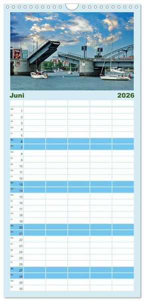 Produktbild: Familienplaner 2026 - Sehenswertes im S&uuml;den D&auml;nemarks mit 5 Spalten (Wandkalender, 21 x 45 cm) CALVENDO