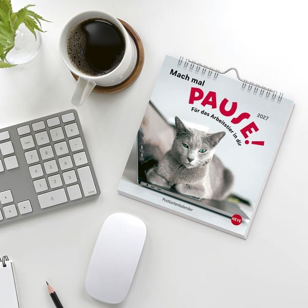 Produktbild: Mach mal Pause Postkartenkalender 2027 - F&uuml;r das Arbeitstier in dir