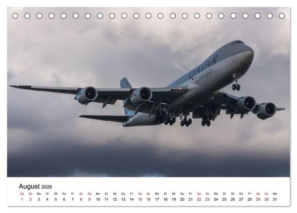 Produktbild: Boeing 747 Kalender (Tischkalender 2026 DIN A5 quer), CALVENDO Monatskalender