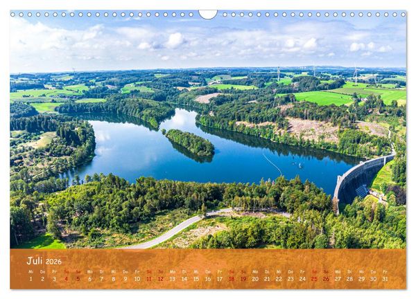Produktbild: Talsperren der Ruhr und ihrer Nebenfl&uuml;sse aus der Vogelperspektive (Wandkalender 2026 DIN A3 quer), CALVENDO Monatskalender