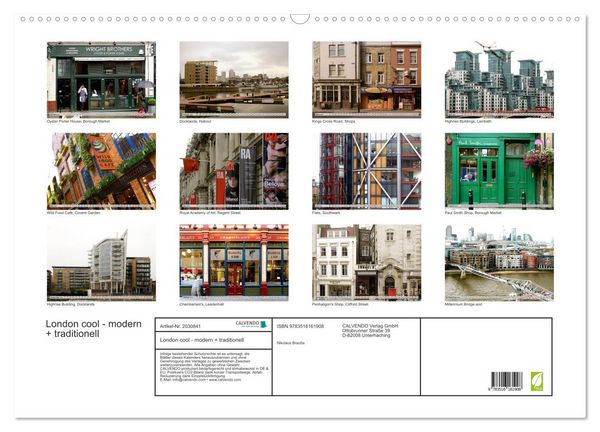Produktbild: London cool - modern + traditionell (Wandkalender 2026 DIN A2 quer), CALVENDO Monatskalender