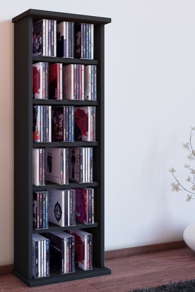 Produktbild: Holz CD DVD Stand Regal Schrank St&auml;nder Vostan