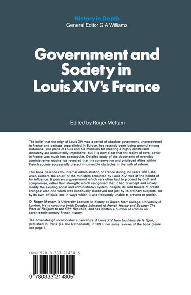 Produktbild: Government and Society in Louis XIV's France