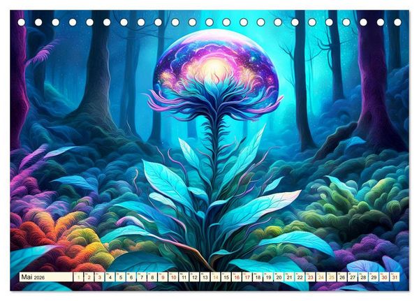 Produktbild: Pflanzenkosmos - Pflanzen wie aus einer anderen Welt (Tischkalender 2026 DIN A5 quer), CALVENDO Monatskalender