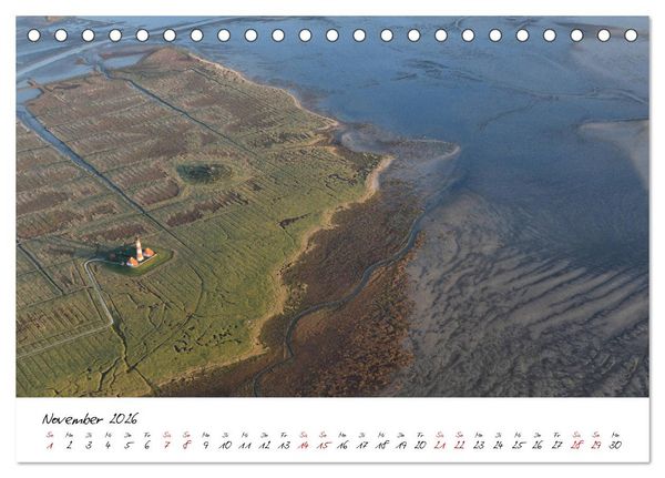Produktbild: Naturpark Wattenmeer und Helgoland (Tischkalender 2026 DIN A5 quer), CALVENDO Monatskalender