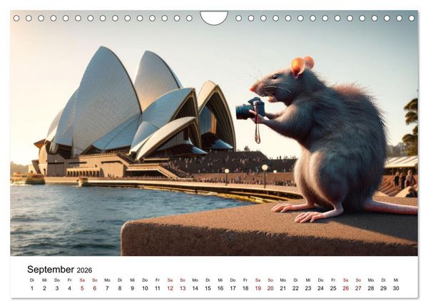Produktbild: Ratten auf Reisen (Wandkalender 2026 DIN A4 quer), CALVENDO Monatskalender