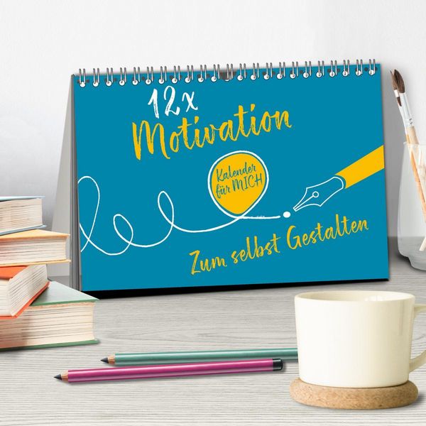 Produktbild: 12 x Motivation - Bastelkalender (Tischkalender 2026 DIN A5 quer), CALVENDO Monatskalender