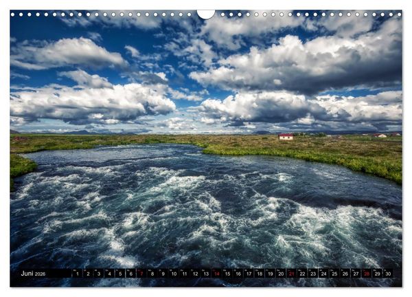 Produktbild: Eine Rundreise durch Island (Wandkalender 2026 DIN A3 quer), CALVENDO Monatskalender