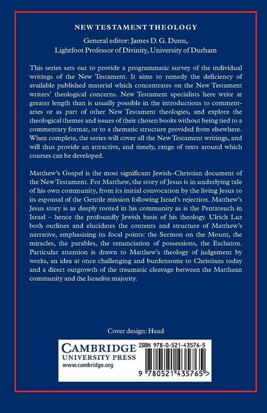 Produktbild: The Theology of the Gospel of Matthew