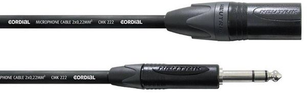 Cordial CPM2,5MV XLR Adapterkabel [1x XLR-Stecker - 1x Klinkenstecker 6.35 mm] 2.50m Schwarz