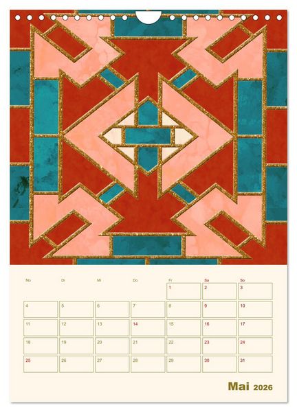 Produktbild: Art Deco Planer (Wandkalender 2026 DIN A4 hoch), CALVENDO Monatskalender