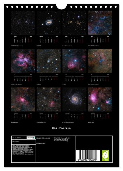 Produktbild: Das Universum (Wandkalender 2026 DIN A4 hoch), CALVENDO Monatskalender