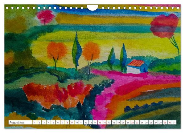Produktbild: Roland Reiff Aquarelle Himmelslanschaften (Wandkalender 2026 DIN A4 quer), CALVENDO Monatskalender