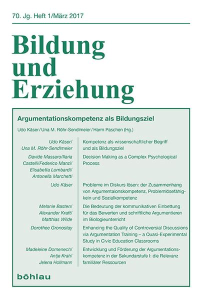 Produktbild: Argumentationskompetenz als Bildungsziel