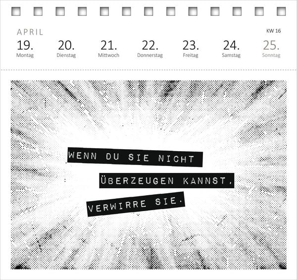 Produktbild: Postkartenkalender Vom Rande des Wahnsinns aus kenne ich den Weg, danke. 2027