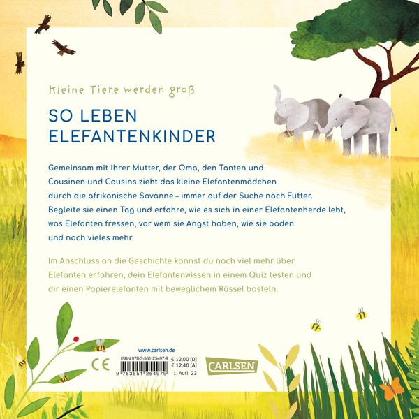 Produktbild: Kleine Tiere werden gro&szlig; - Der Elefant
