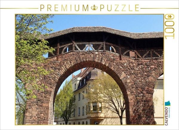 CALVENDO Puzzle Das Martinstor in der Altstadt von Worms | 1000 Teile Lege-Größe 64 × 48 cm Foto-Puzzle für glückliche Stunden
