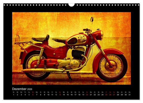 Produktbild: Motorrad Oldtimer (Wandkalender 2026 DIN A3 quer), CALVENDO Monatskalender