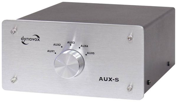 Produktbild: Dynavox AUX-S Cinch-Audio-Switch Metallgeh&auml;use Silber