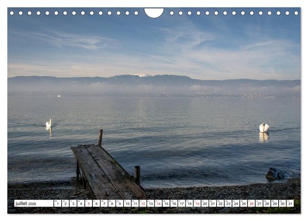 Produktbild: Entre France et Suisse, le lac L&eacute;man (Calendrier mural 2026 DIN A4 vertical), CALVENDO calendrier mensuel