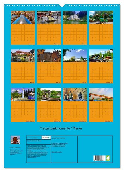 Produktbild: Freizeitparkmomente / Planer (Wandkalender 2026 DIN A2 hoch), CALVENDO Monatskalender